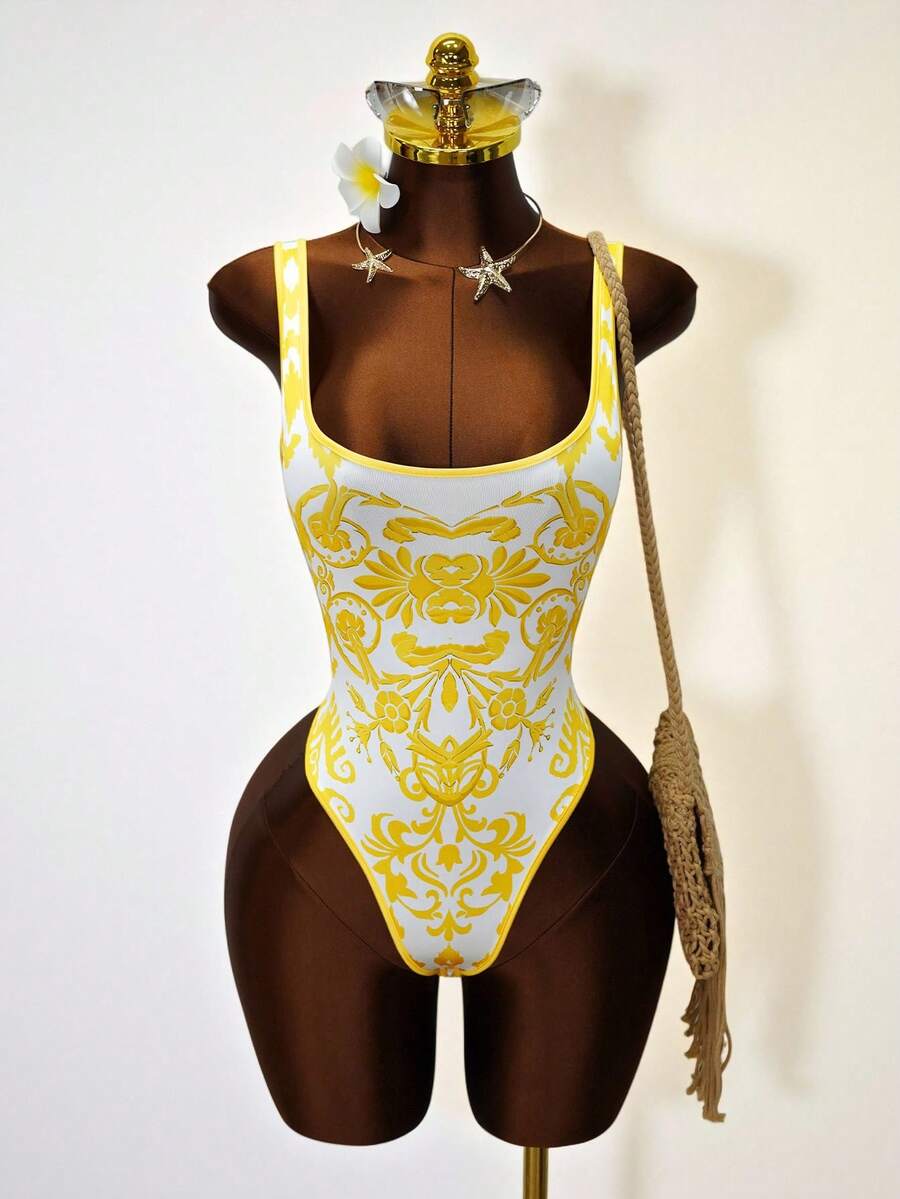 Mistrie Body ajustado con escote profundo en la espalda, elegante para vacaciones en la playa - Multicolor - Ver 1