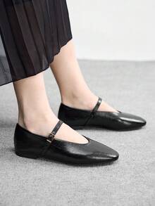CUCCOO BIZCHIC Giày bệt casual thời trang, thoải mái và đa năng, thích hợp cho đi bộ, du lịch và kỳ nghỉ Giáng sinh. - Sơn đen - Xem 4
