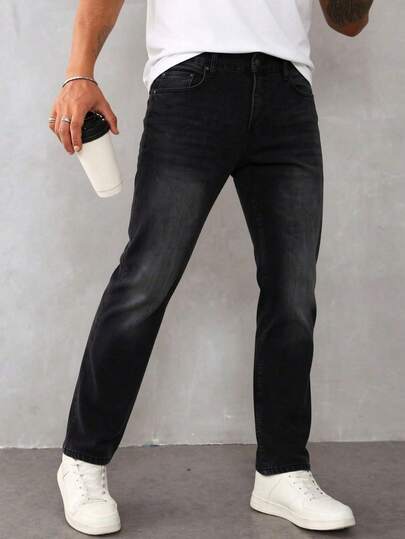 Pantalones rectos elásticos, diseño minimalista y versátil