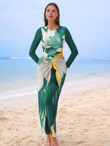 Swim Mulvari Shayni 夏季沙滩女士连体泳衣套装阿拉伯服装 - 彩色 - 查看 4