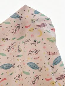 荷叶边羽毛印花长款睡裙，娃娃风度假休闲服，适合春夏穿着，居家、户外皆宜 - 米色 - 查看 7