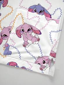 PopScrub Blusa de mujer talla grande con cuello en V y estampado de dibujos animados - Multicolor - Ver 4