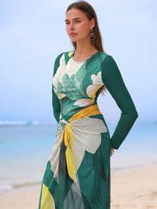 Swim Mulvari Shayni 夏季沙滩女士连体泳衣套装阿拉伯服装 - 彩色 - 查看 3