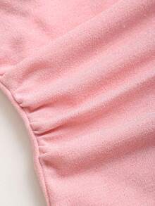 Sweetra 女士新款时尚百搭亮面针织吊带背心，收腰不对称下摆无袖上衣 - 粉色 - 查看 5