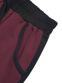 GlowEve Women's Casual Contrast Color Lace-Up Straight Leg Pants - Redwood - View 4