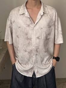 DAZY Floral Print Short Sleeve Shirt For Men, Summer Vacation - Multicolor - View 8