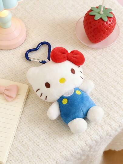 POKOJA LAND HELLO KITTY AND FRIENDS | 小猫钥匙扣，4英寸经典站立式钥匙扣，毛绒系列钥匙扣，可爱卡通人物钥匙配件，趣味十足的包包装饰品，汽车内饰装饰品，日常搭配装饰，青少年完美节日生日礼物