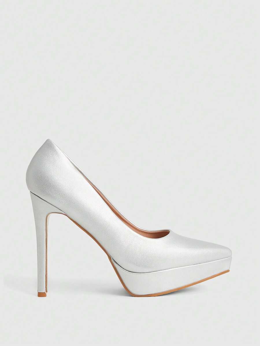 CUCCOO LuxiPop Women Pumps - Silver leather - View 1
