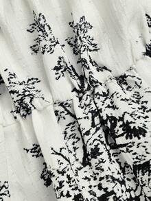 GlowEve Áo hai dây nữ in họa tiết, thắt eo, thanh lịch, thích hợp cho kỳ nghỉ, đi làm và mặc hàng ngày. - Màu Khaki - Xem 7