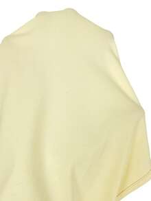 SHEIN EZwear 女士米黄色开衩修身连衣裙，春夏款 - Butter Yellow - 查看 7