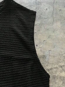 EASEVO Plus Size Men's Casual Knit Sleeveless Tank Top, Suitable For Summer - Black - View 8