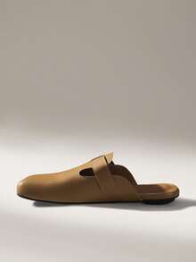 Solecia Chaussures pour femmes pouvant être portées en toutes saisons, avec une apparence de cinq orteils, un design de sac à l'avant, un fond plat, un style mode en PU marron avec un fond plat - Tabac - Voir 4