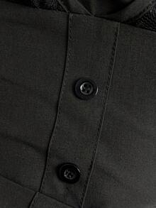 EgrlEra 女士优雅蕾丝拼接设计休闲衬衫，清新怡人，适合春夏日常穿着 - 黑色 - 查看 4