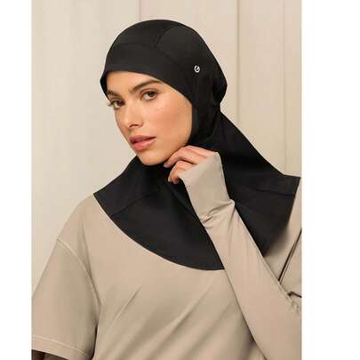 GLOWMODE Courir, s'entraîner, briller Évacuation de la transpiration Séchage rapide Protection solaire Haute performance Réglable Cordon réfléchissant Hijab en maille pour la course, l'entraînement, la gym, le studio et le port quotidien