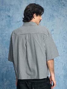 ROMWE MEN Street Life 男士中式翻领Polo衫 - 黑色 - 查看 3