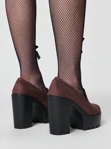 ROMWE Goth Tacones para mujer - Gamuza Marrón - Ver 5