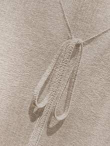 Resyla 蕾丝边吊带连衣裙罩衫，长袖针织披肩，夏季防晒女装 - 摩卡棕 - 查看 6