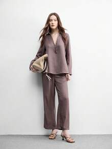 CUCCOO BIZCHIC 气质优雅女士拖鞋，带高跟，春夏新款简约时尚女士百搭露趾细高跟凉鞋 - 棕色 - 查看 6