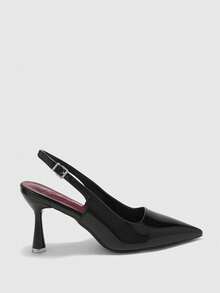 CUCCOO BIZCHIC Women Shoes Pointed Thin High Heels Black Fashion Simple Basic Daily Versatile Commute To Work Shopping Women's High Heels Shoes After Lifting Slingback Shoes Women's Shoes Spring Shoes - Black - View 2
