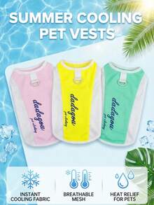 PETSIN 宠物春季新款狗狗服装 动物用品 宠物服装 狗狗背心 猫咪T恤 泰迪熊套装 小型动物服装 休闲酷炫背心 狗狗服装 猫咪服装 春夏两季新款背心 - 彩色 - 查看 2