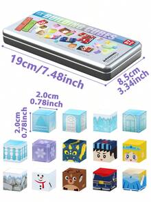 MINKOJA - SELECTS 27PCS Iron Box Magnetic Block,Magnetic Blocks,Creative Games,Children Toys,Easter,Easter Gift,Childen's Day,Travel Toys,Magnetic Blocks,Building Blocks,Kids Magnetic Building Block Toys - color - View 2