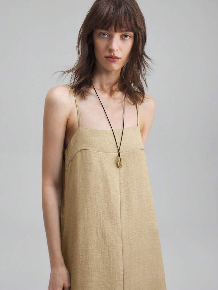 Women's Loose Sleeveless Dress, Suitable For Urban Commute, Business, Casual, Vacation, Beach, Wedding Guest, Elegant