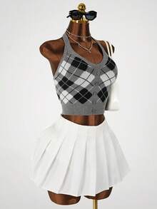 GlowEve 女士时尚性感菱形吊带针织上衣 - 彩色 - 查看 7