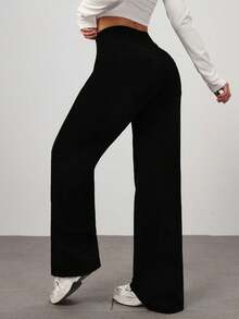 Flexra Petite Quần jeans nữ màu đen dáng suông, rộng rãi, thoải mái, phù hợp cho mọi mùa. - màu đen - Xem 2