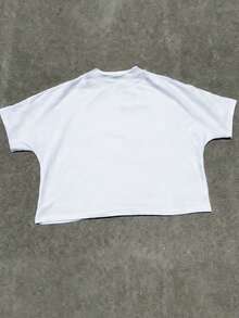 Manfinity Dauomo Tricou casual pentru bărbați cu mânecă scurtă, cu imprimeu de ursuleți și litere, la modă, casual - alb - Vizualizare 2
