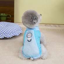 宠物春季新款狗狗服装 动物用品 宠物服装 狗狗背心 猫咪T恤 泰迪熊套装 小型动物服装 休闲酷炫背心 狗狗服装 猫咪服装 春夏两季新款背心 - 彩色 - 查看 13