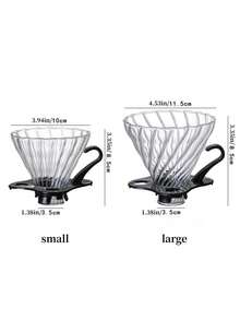 Cirelle Simple Manual Glass Coffee Dripper - 1-Piece Pour-Over Maker, Durable Drip Filter For Home, Cafes & Restaurants - Multicolor - View 8