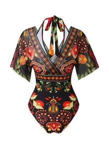 Swim Oasis Bộ đồ bơi liền thân 2 mảnh/set dành cho nữ, mẫu Xuân/Hè 2026, kèm váy, họa tiết hoa ngẫu nhiên/cố định, kiểu dáng thanh lịch, thích hợp cho kỳ nghỉ biển. - Nhiều màu - Xem 2