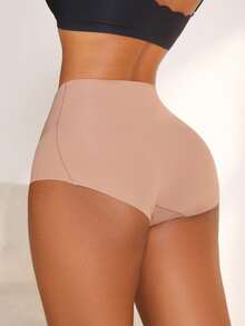 NudeFit 极简舒适V型绷带微压缩无缝高腰内裤 - 摩卡棕 - 查看 2