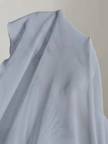 Ontre 斯德哥尔摩风格女教师套装，优雅夏季衬衫，网纱长袖衬衫，商务休闲女式基础款上衣 - 藍色 - 查看 6