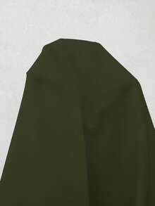 SHEIN Maternity Solid Color Short Sleeve Front Button Casual Shirt For Summer - Army Green - View 6