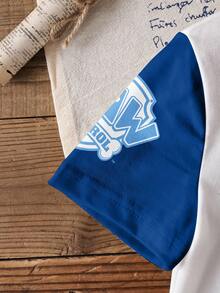 SHEIN | PAW Patrol 男童休闲圆领卡通字母印花短袖T恤，百搭日常穿着 - 白色 - 查看 3