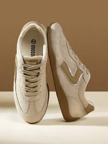 CUCCOO EASI Women's Flat-Bottomed Comfortable Casual Sneakers - Khaki - View 5