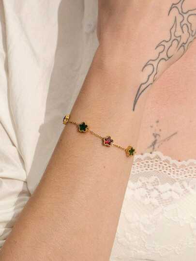 Glisma 女士链式手链、服饰、复古、金属/纹理、宝石、送给妈妈/女士/女孩/母亲、高级、复古、优雅复古、服饰、优雅、金属/纹理、复古、精致、送给妈妈/女士/女孩/母亲、宝石、心形、情人节、金色、复活节、旅行/海滩/度假、波西米亚风、颓废风