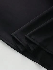 GlowEve CURVE 大码女式3D立体花卉装饰优雅百搭约会派对裙 - 黑色 - 查看 5