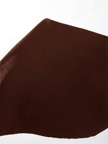 SHEIN BASICS 纯色吊带修身休闲晚宴约会连衣裙 - 棕色 - 查看 6