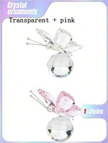 SHEIN 1pc Light Luxury Creative Transparent Crystal Butterfly - transparent - View 8