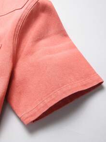 Manfinity Homme Men's Casual Distressed Pink Denim Shirt, Street Fashion - Pink - View 6