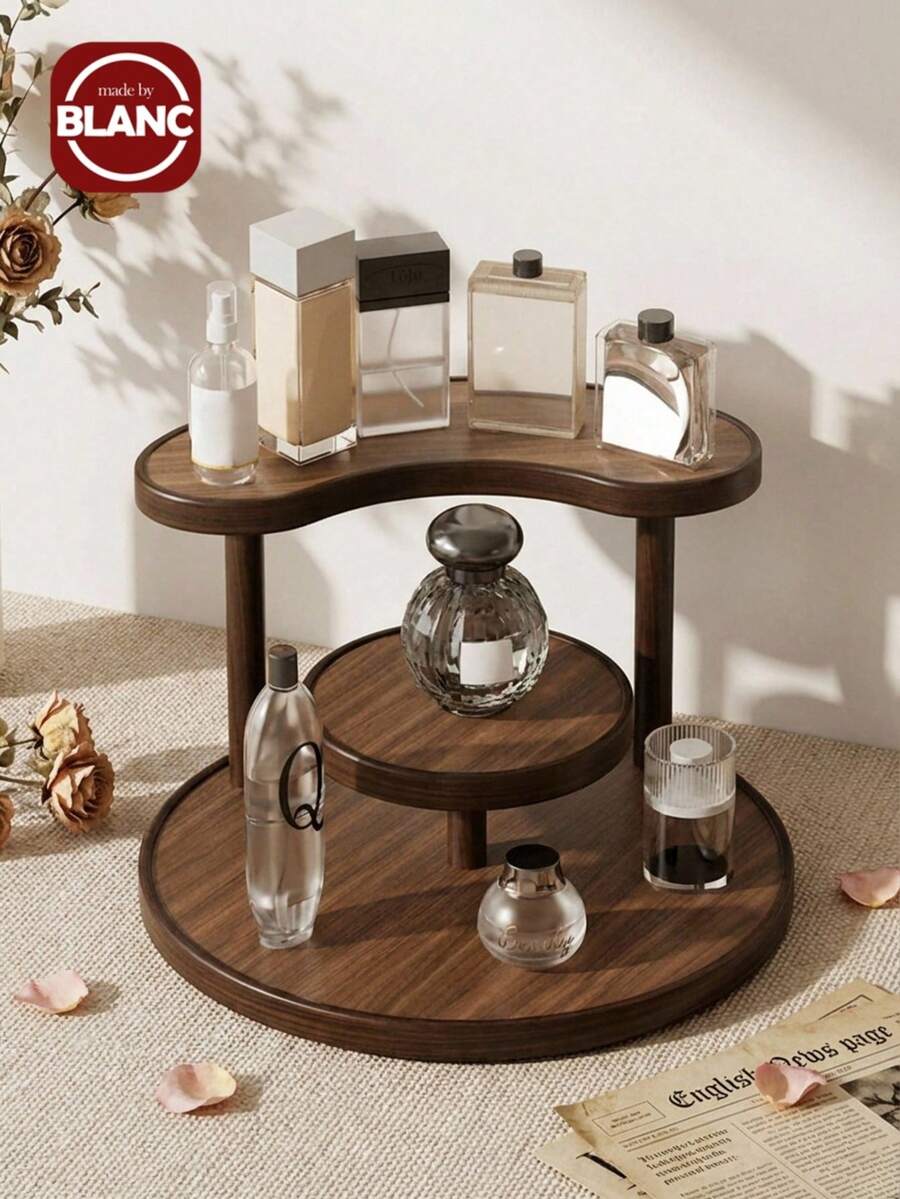 Madebyblanc 1 pieza Estantería de almacenamiento de escritorio para el porche, estantería de clasificación de varios niveles para almacenar lápiz labial, perfume, cosméticos y productos de cuidado de la piel - Multicolor - Ver 1