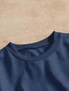 HIMLAND 男士圆领格子印花休闲套头长袖T恤，日常百搭 - 彩色 - 查看 4