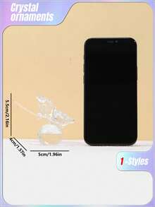 SHEIN 1pc Light Luxury Creative Transparent Crystal Butterfly - transparent - View 2