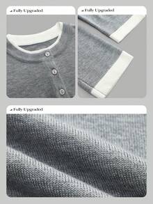 Ontre Women's 2026 New 2026SS Early Grey & White 2 In 1 Top, Suitable For Modern Urban Party, Back To School Season, Urban Minimalist Fashionable Casual Daily Wear - Grey - View 9