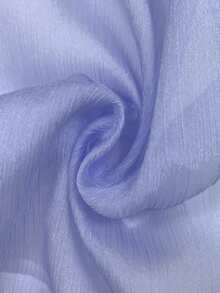 INAWLY Blouse à manches longues de couleur unie avec décoration florale métallique, élégante - Prune - Voir 5