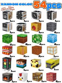 MINKOJA Bloques magnéticos, bloques de construcción para niños de 3+ años, cubos de bloques magnéticos, juguete de apilamiento magnético, juguetes de cumpleaños, juguetes de viaje, Pascua, bloques de construcción, juegos de bloques de construcción, bloques magnéticos - Multicolor - Ver 10