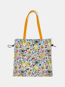 LOONEY TUNES X SHEIN 女士卡通印花图案便捷手提包 - 卡通 - 查看 4