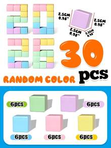 MINKOJA 大号马卡龙磁性积木，儿童磁性魔方，男孩女孩通用，磁性片，随机颜色，旅行玩具，复活节礼物，积木，积木套装，磁性积木 - 彩色 - 查看 8